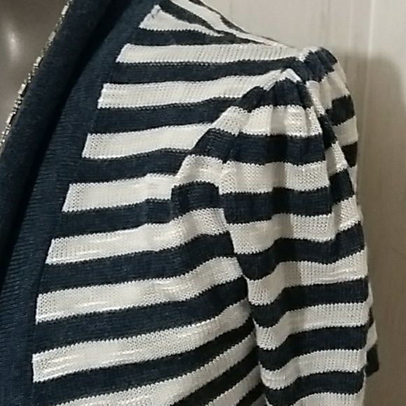 Decree blue/cream striped cardigan - Picture 8 of 8